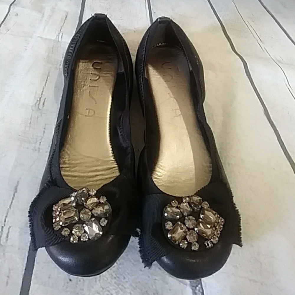 Unisa Black Flat Ballet shoes 6.5